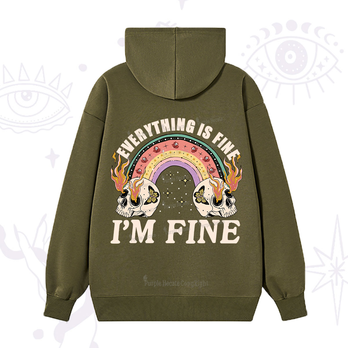 Purplehecate Everything Is Fine Hoodie