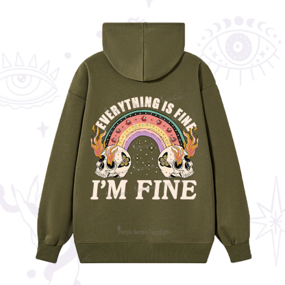 Purplehecate Everything Is Fine Hoodie