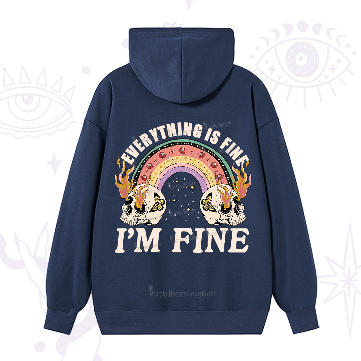 Purplehecate Everything Is Fine Hoodie