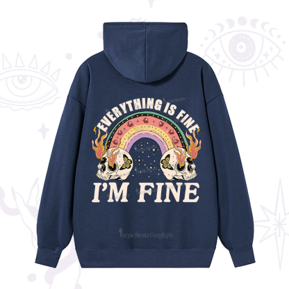 Purplehecate Everything Is Fine Hoodie