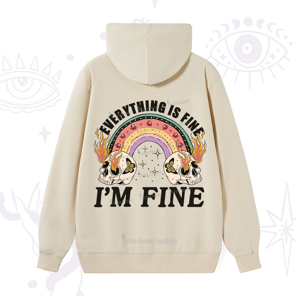 Purplehecate Everything Is Fine Hoodie
