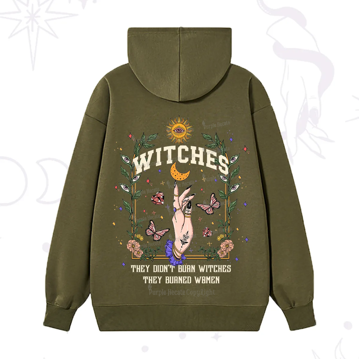 Purplehecate They Didn't Burn Witches They Burned Women Hoodie