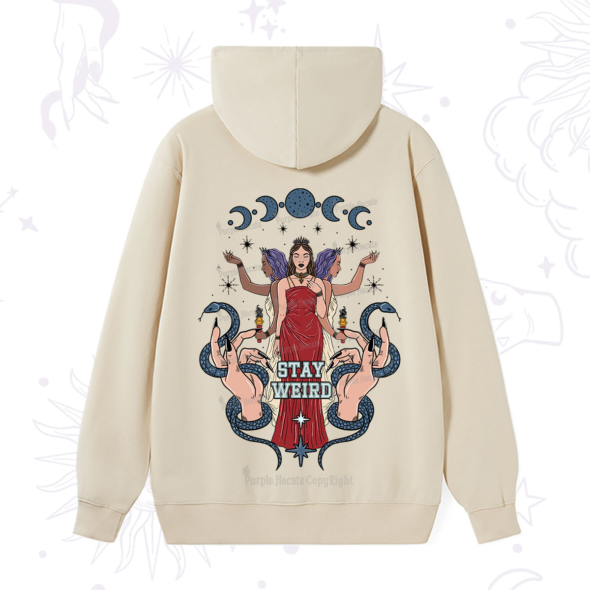 Purplehecate Stay Weird Goddess Hoodie
