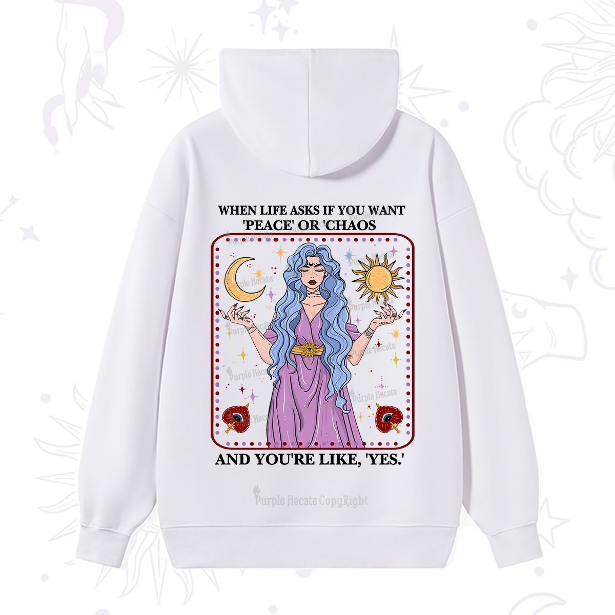 Purplehecate Peace Or Chaos Hoodie