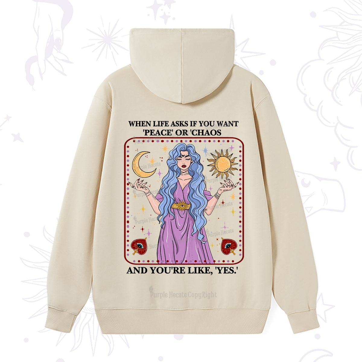 Purplehecate Peace Or Chaos Hoodie