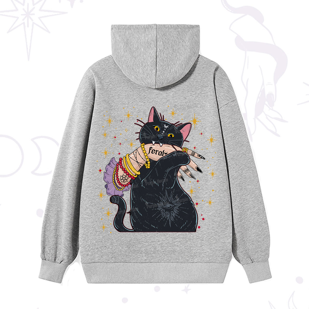 Purplehecate Feral Cat Hoodie