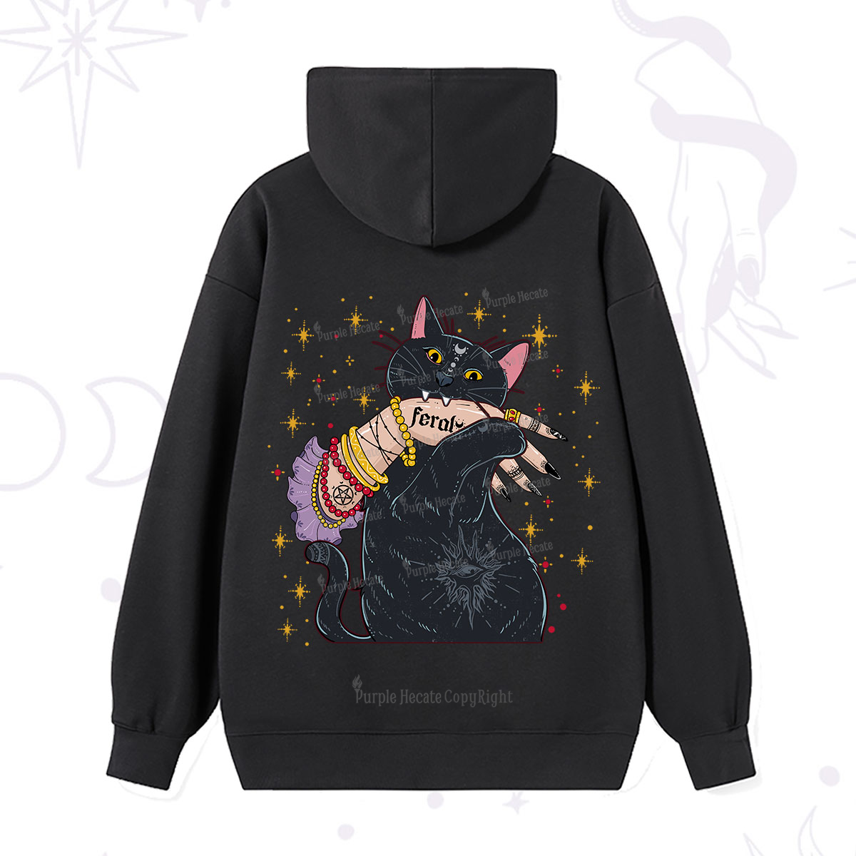 Purplehecate Feral Cat Hoodie