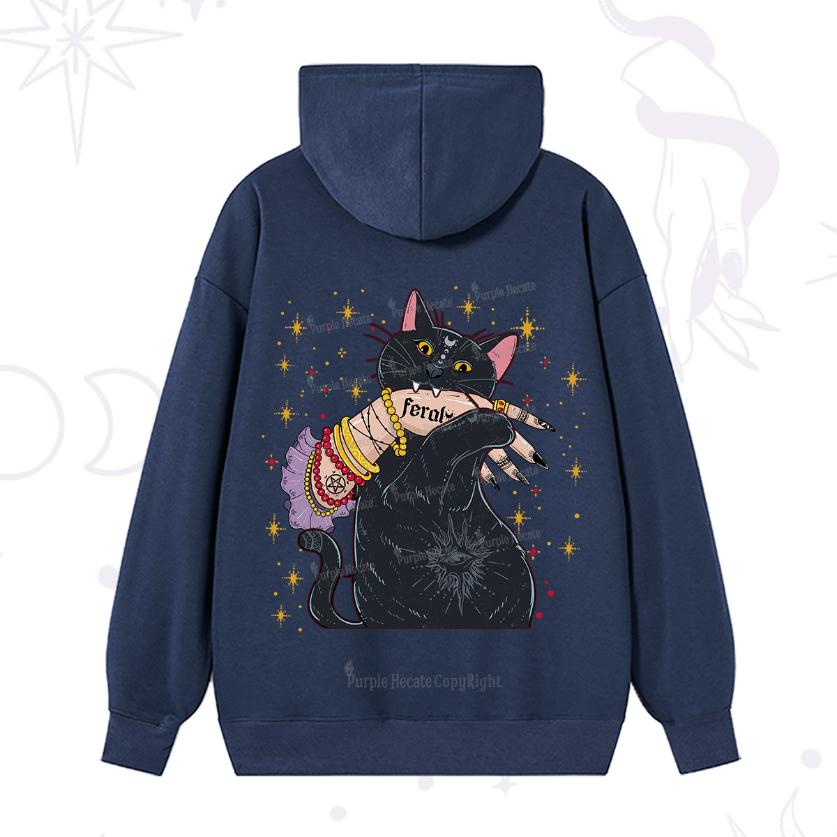 Purplehecate Feral Cat Hoodie