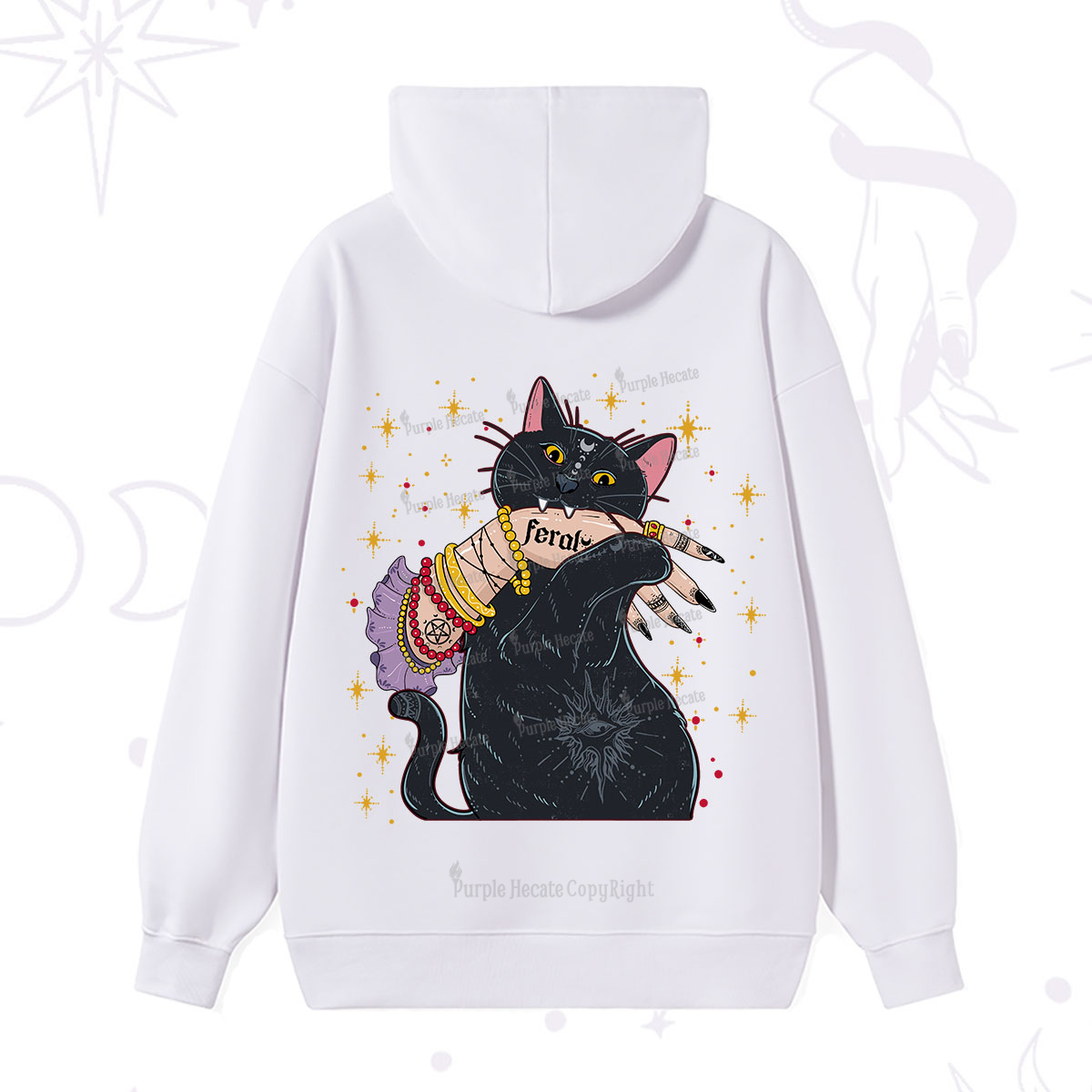 Purplehecate Feral Cat Hoodie