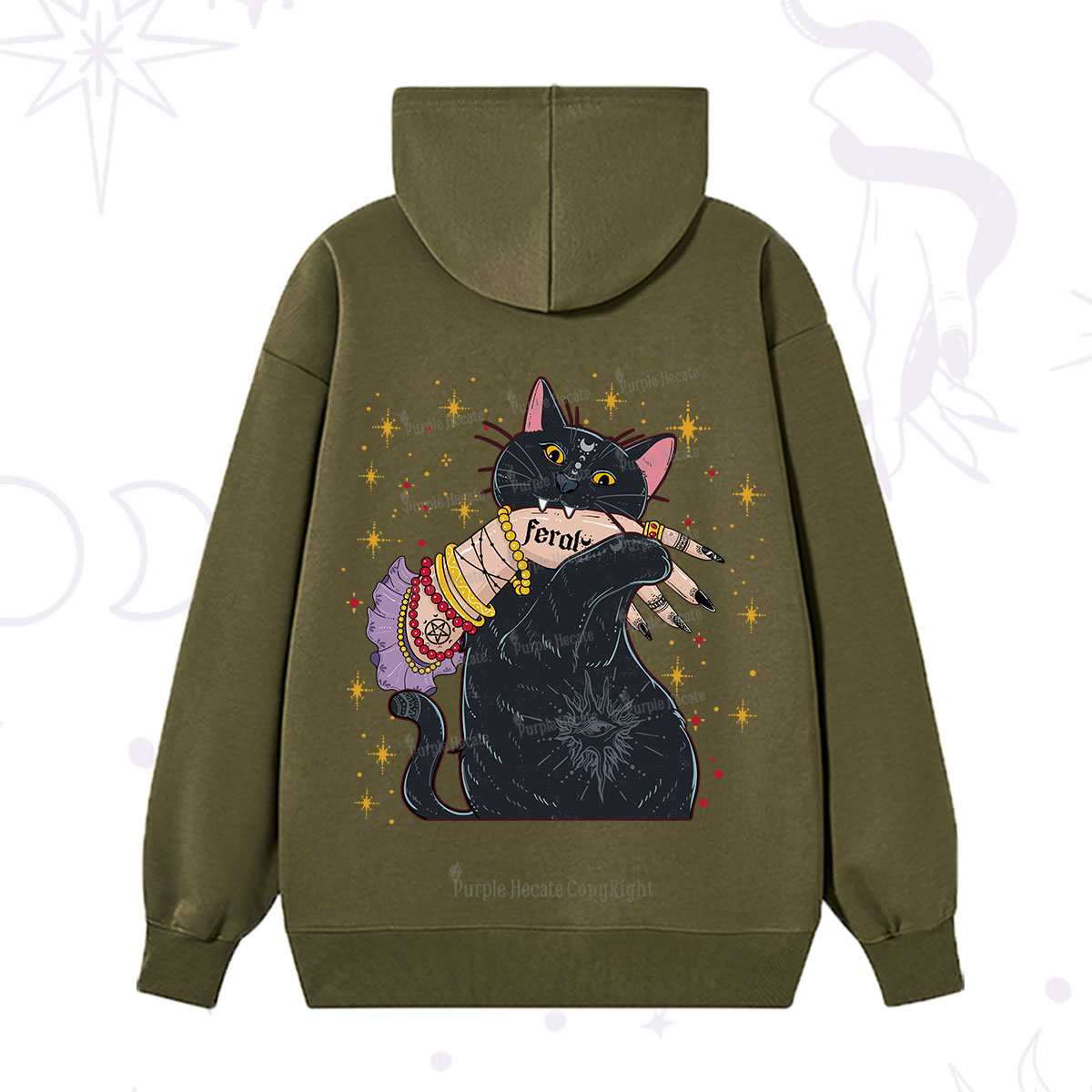 Purplehecate Feral Cat Hoodie