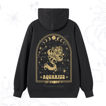 Purplehecate Zodiac Aquarius Under the Stars Hoodie
