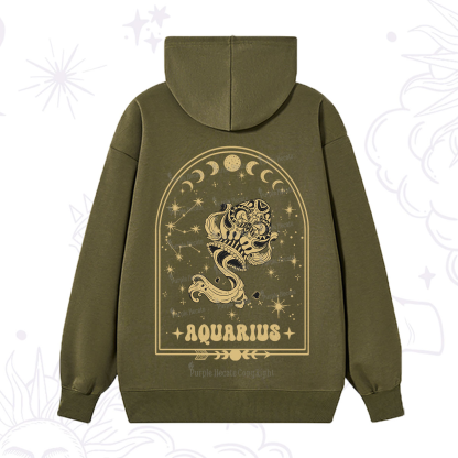 Purplehecate Zodiac Aquarius Under the Stars Hoodie