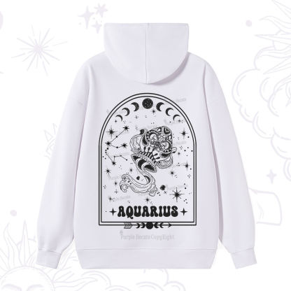Purplehecate Zodiac Aquarius Under the Stars Hoodie