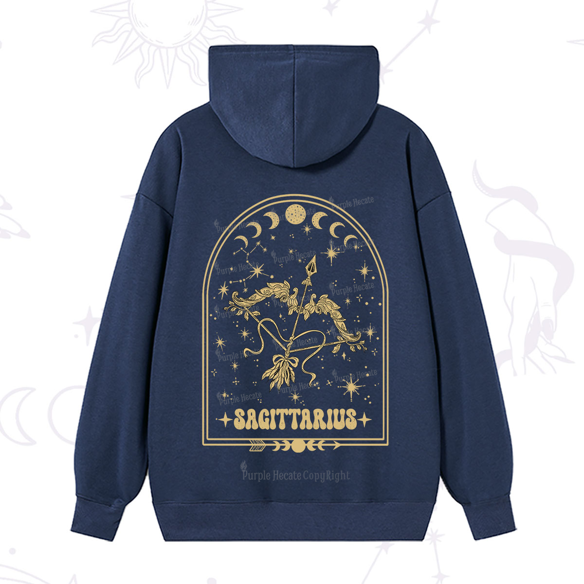 Purplehecate Zodiac Sagittarius Under the Stars Hoodie