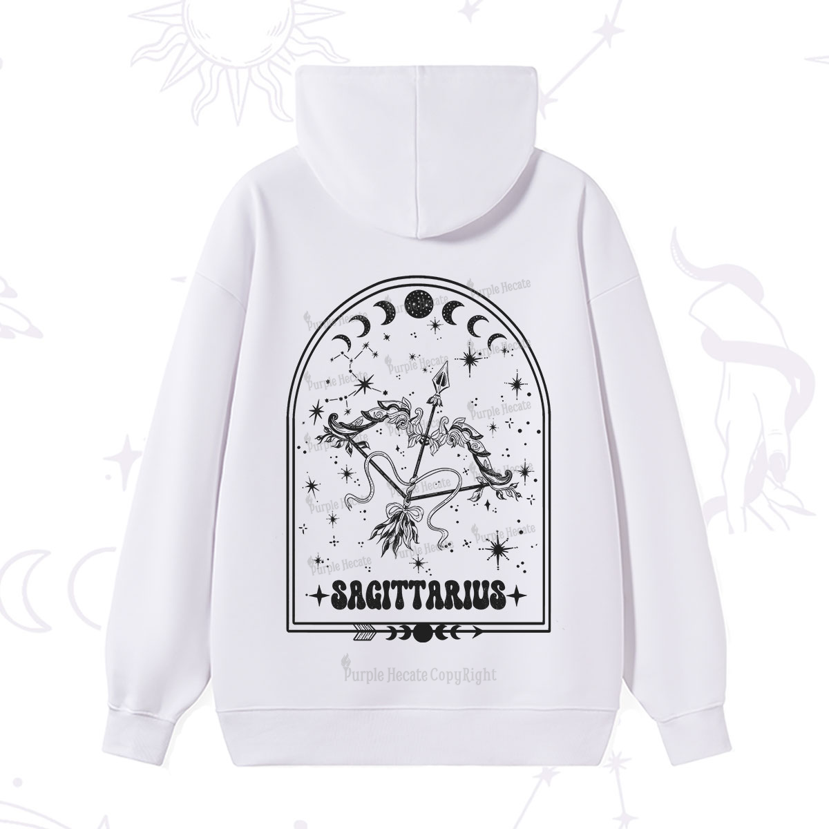 Purplehecate Zodiac Sagittarius Under the Stars Hoodie
