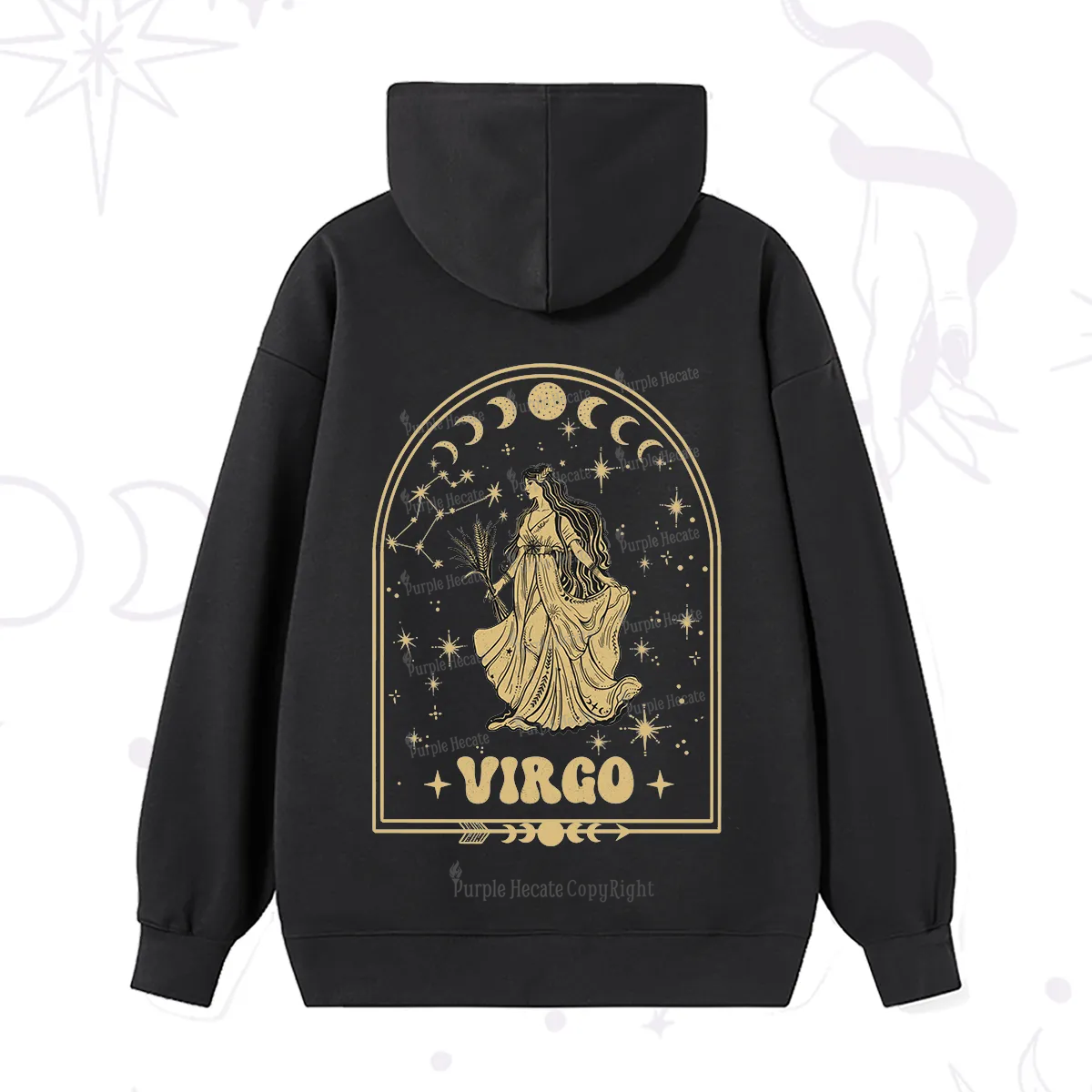 Purplehecate Zodiac Virgo Under the Stars Hoodie