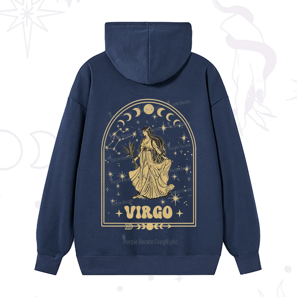 Purplehecate Zodiac Virgo Under the Stars Hoodie