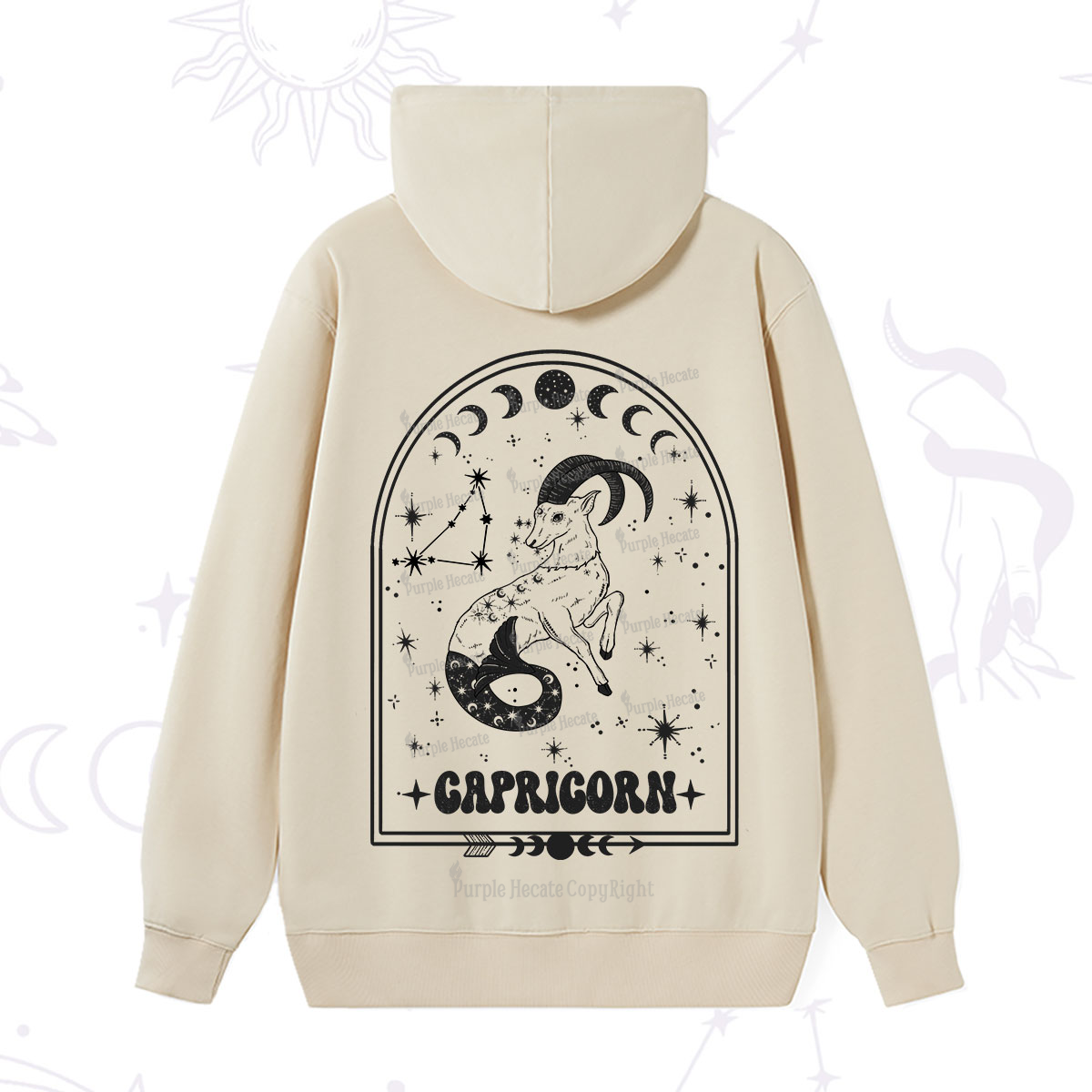 Purplehecate Zodiac Capricorn Under the Stars Hoodie