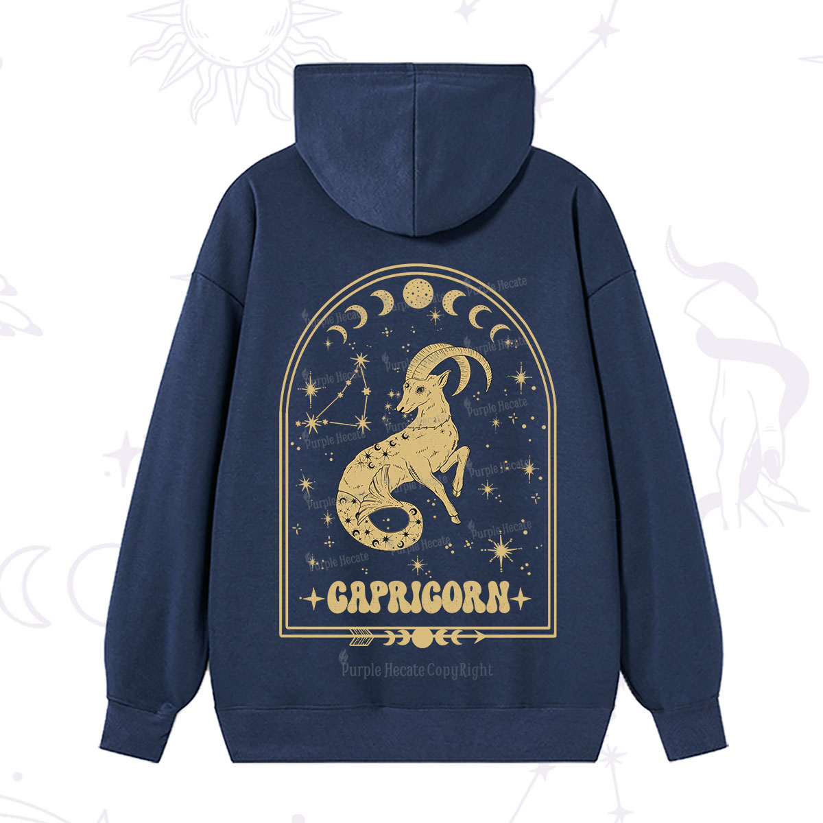 Purplehecate Zodiac Capricorn Under the Stars Hoodie