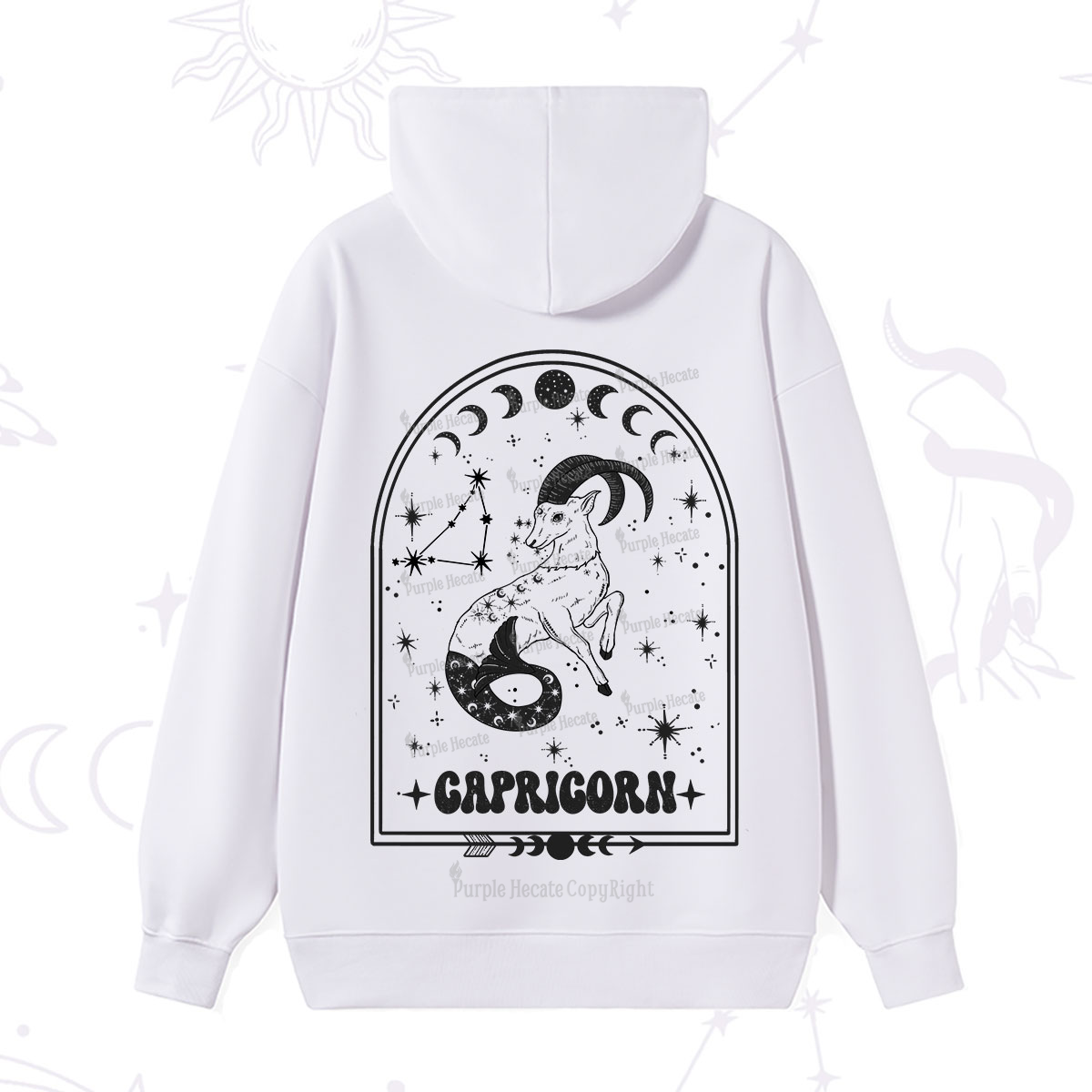 Purplehecate Zodiac Capricorn Under the Stars Hoodie