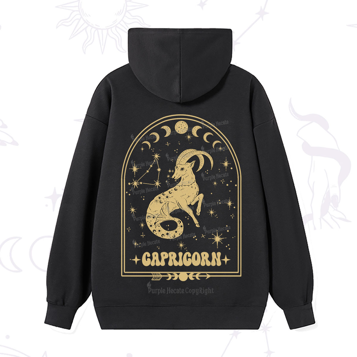 Purplehecate Zodiac Capricorn Under the Stars Hoodie