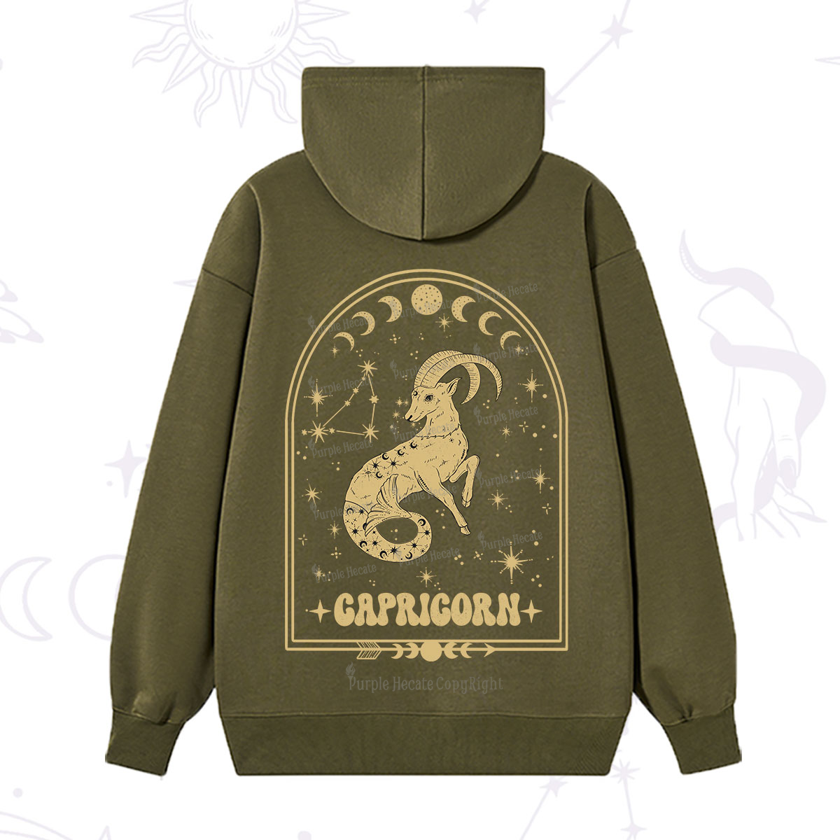 Purplehecate Zodiac Capricorn Under the Stars Hoodie