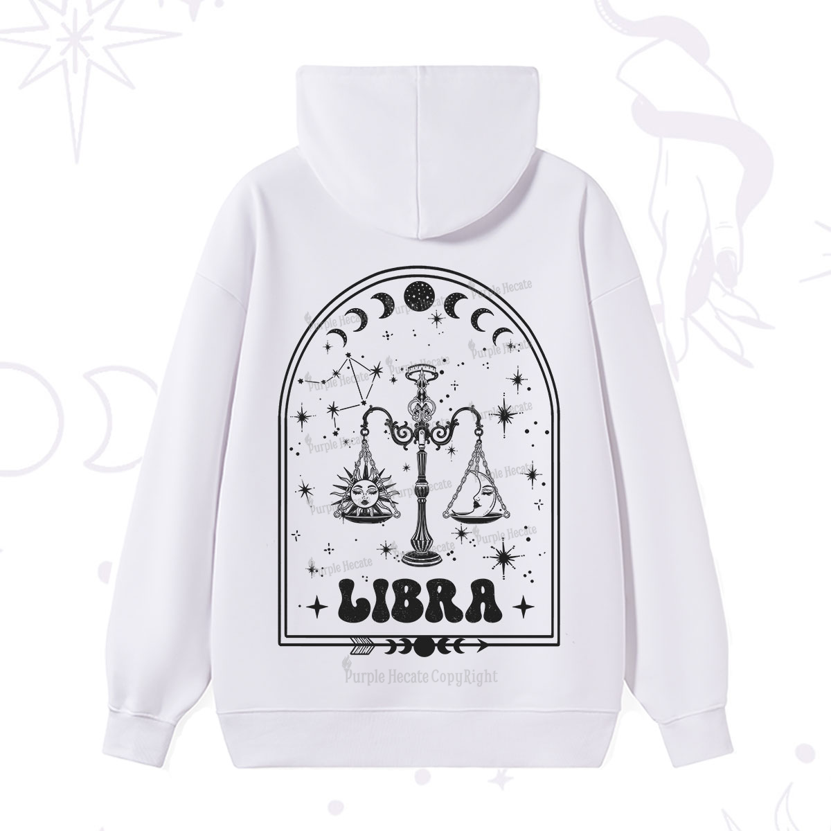 Purplehecate Zodiac Libra Under the Stars Hoodie
