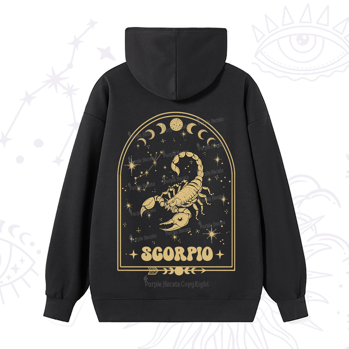Purplehecate Zodiac Scorpio Under the Stars Hoodie