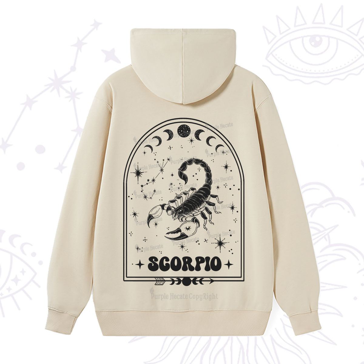 Purplehecate Zodiac Scorpio Under the Stars Hoodie
