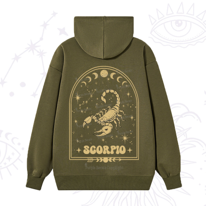 Purplehecate Zodiac Scorpio Under the Stars Hoodie
