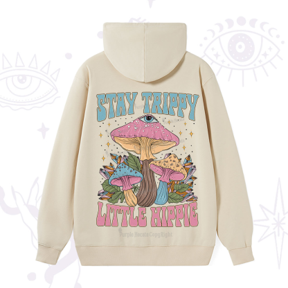 Purplehecate Stay Trippy Little Hippie Mushroom Hoodie