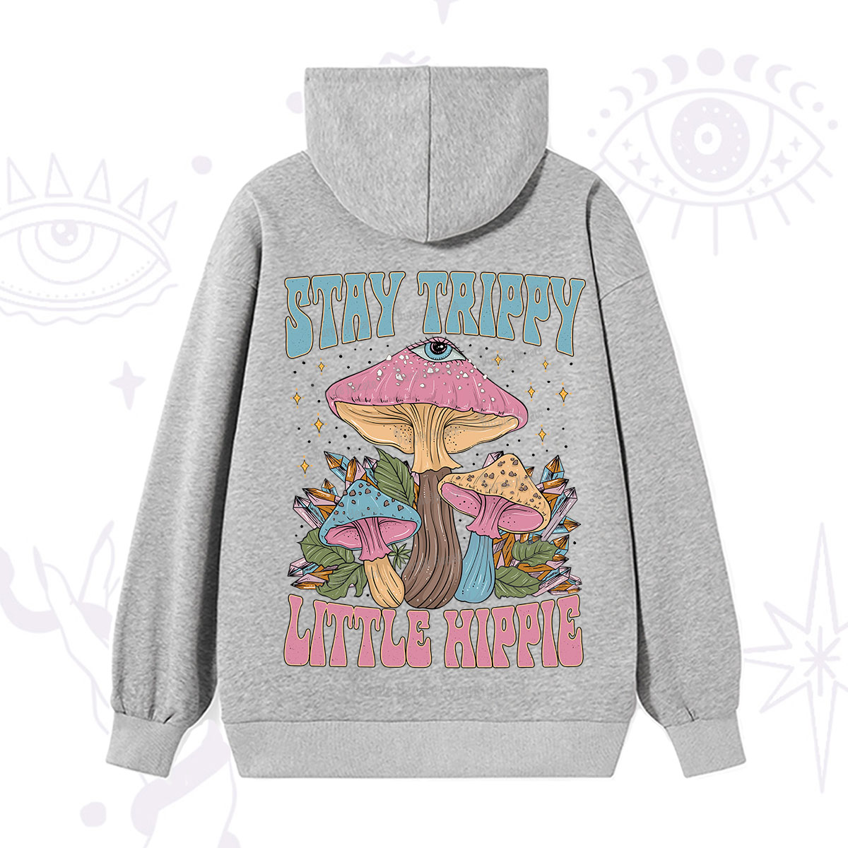Purplehecate Stay Trippy Little Hippie Mushroom Hoodie