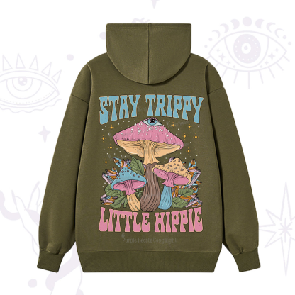 Purplehecate Stay Trippy Little Hippie Mushroom Hoodie