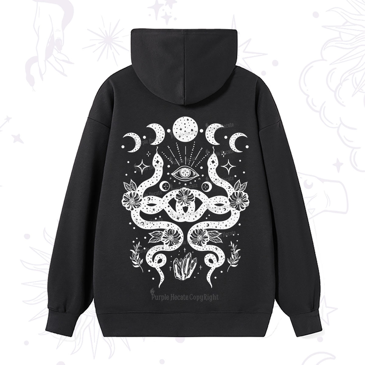 Purplehecate Lunar Serpent Alchemy Hoodie