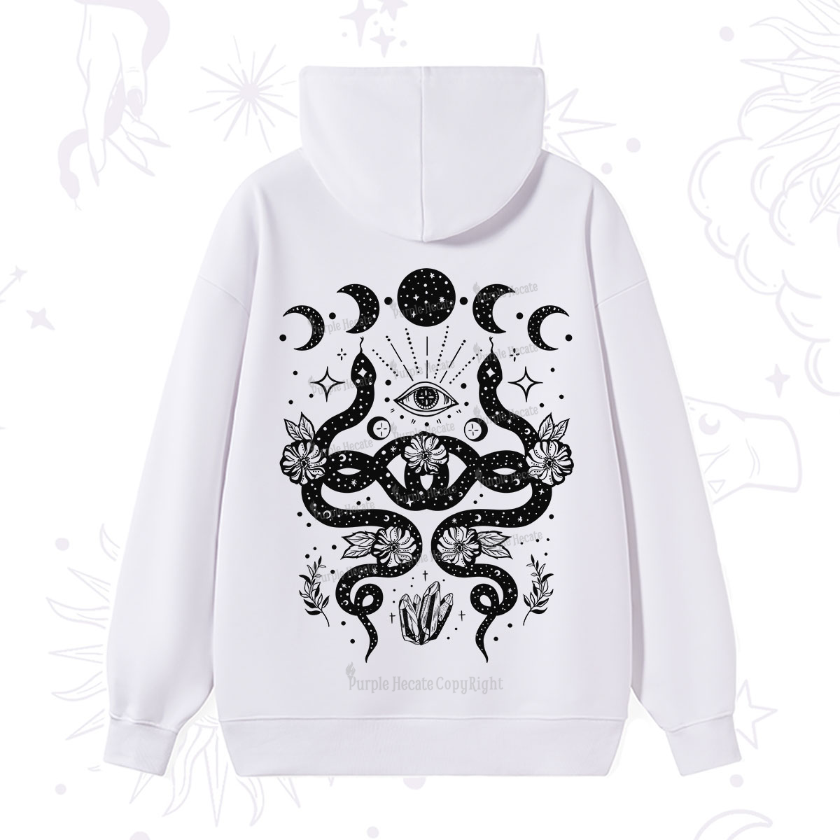 Purplehecate Lunar Serpent Alchemy Hoodie
