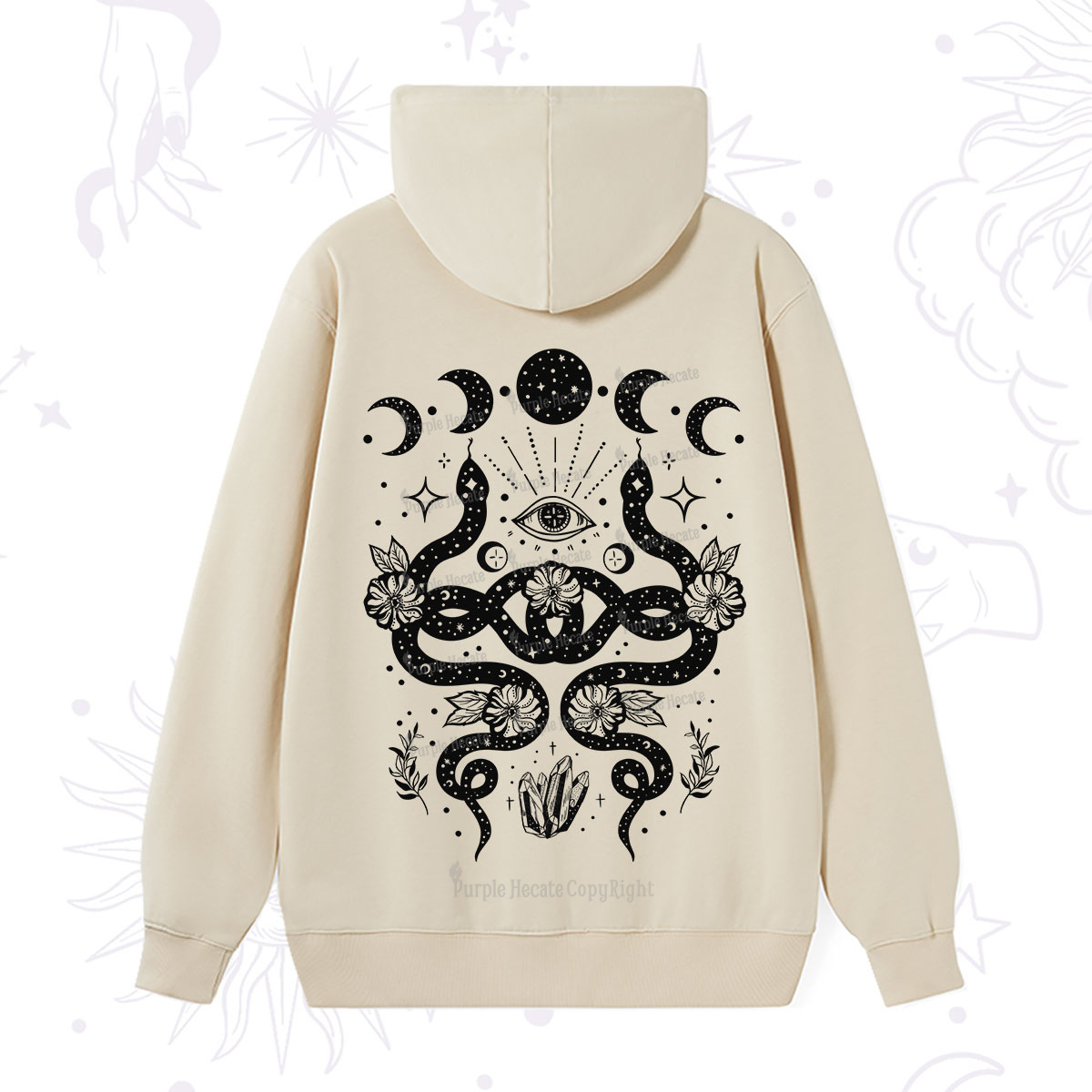 Purplehecate Lunar Serpent Alchemy Hoodie