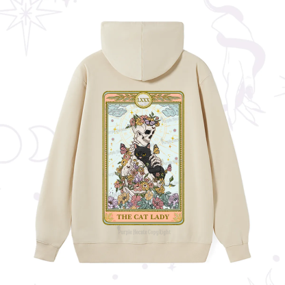 Purplehecate The Cat Lady Skeleton Tarot Hoodie