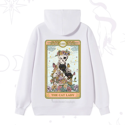 Purplehecate The Cat Lady Skeleton Tarot Hoodie