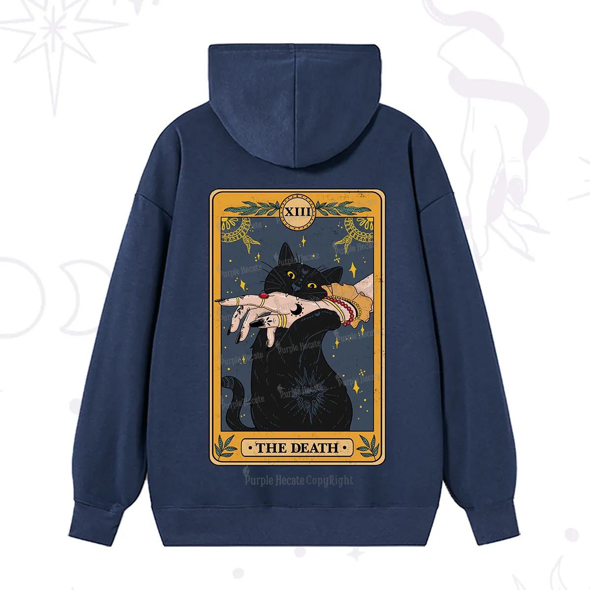 Purplehecate The Death Card Tarot Cat Hoodie