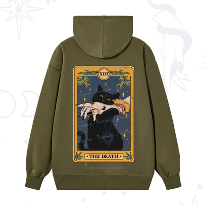 Purplehecate The Death Card Tarot Cat Hoodie