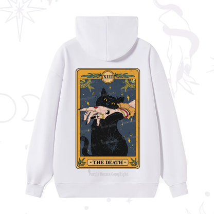 Purplehecate The Death Card Tarot Cat Hoodie