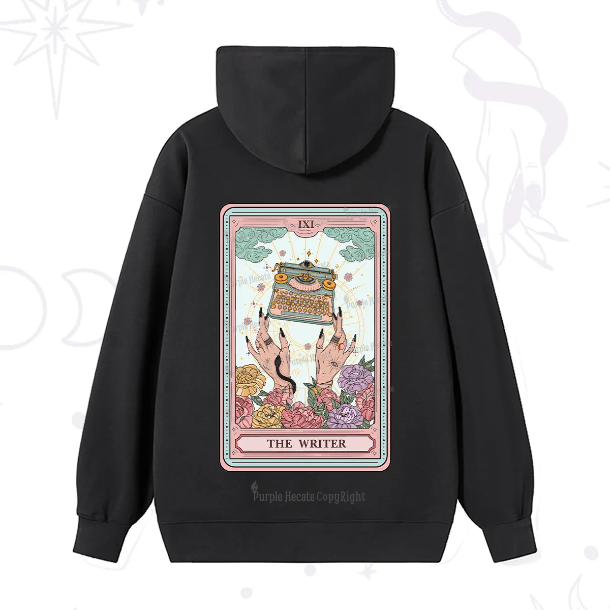 Purplehecate The Writer Tarot Card Hoodie