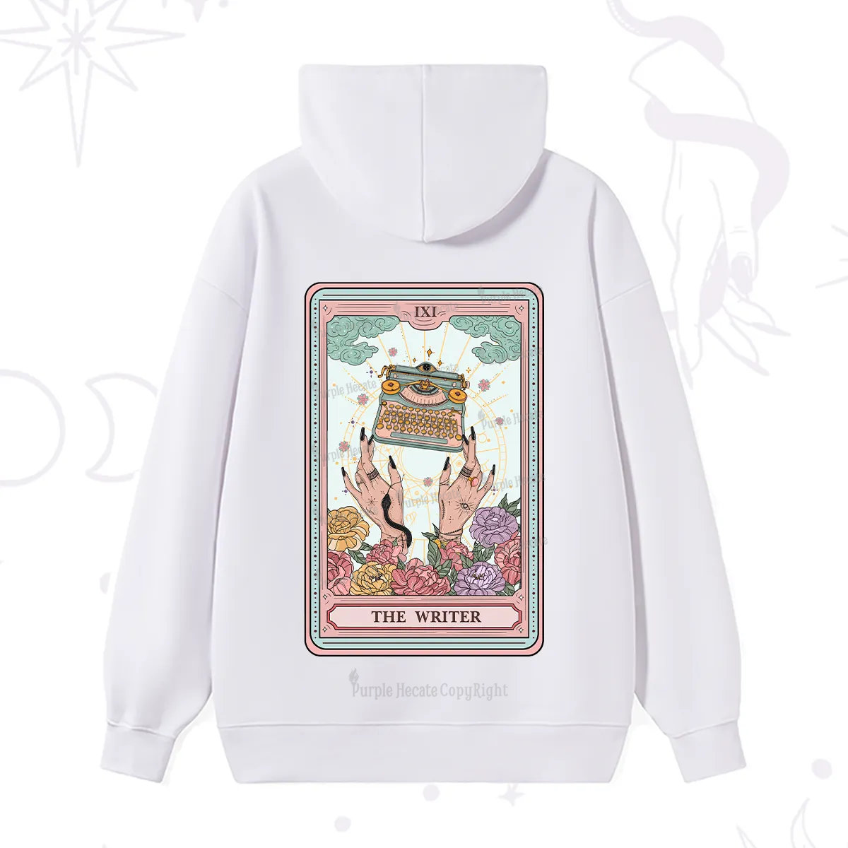 Purplehecate The Writer Tarot Card Hoodie