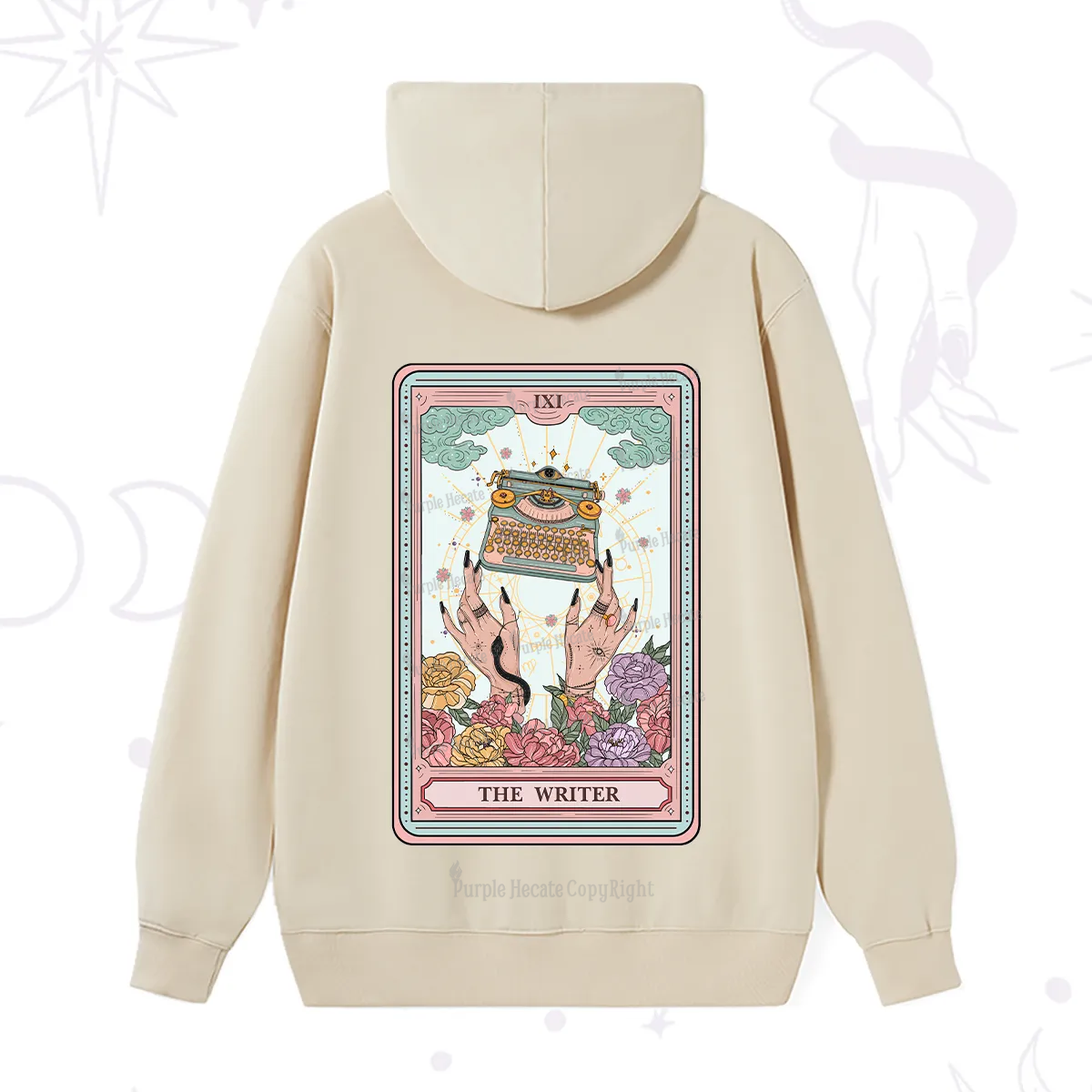 Purplehecate The Writer Tarot Card Hoodie