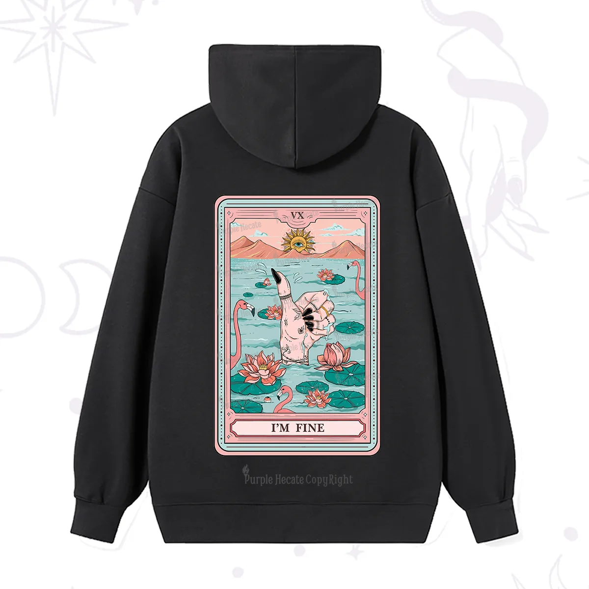 Purplehecate The I'm Fine Tarot Hoodie