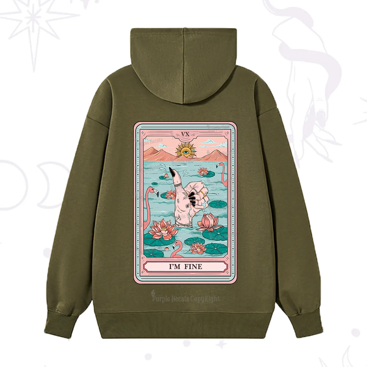 Purplehecate The I'm Fine Tarot Hoodie