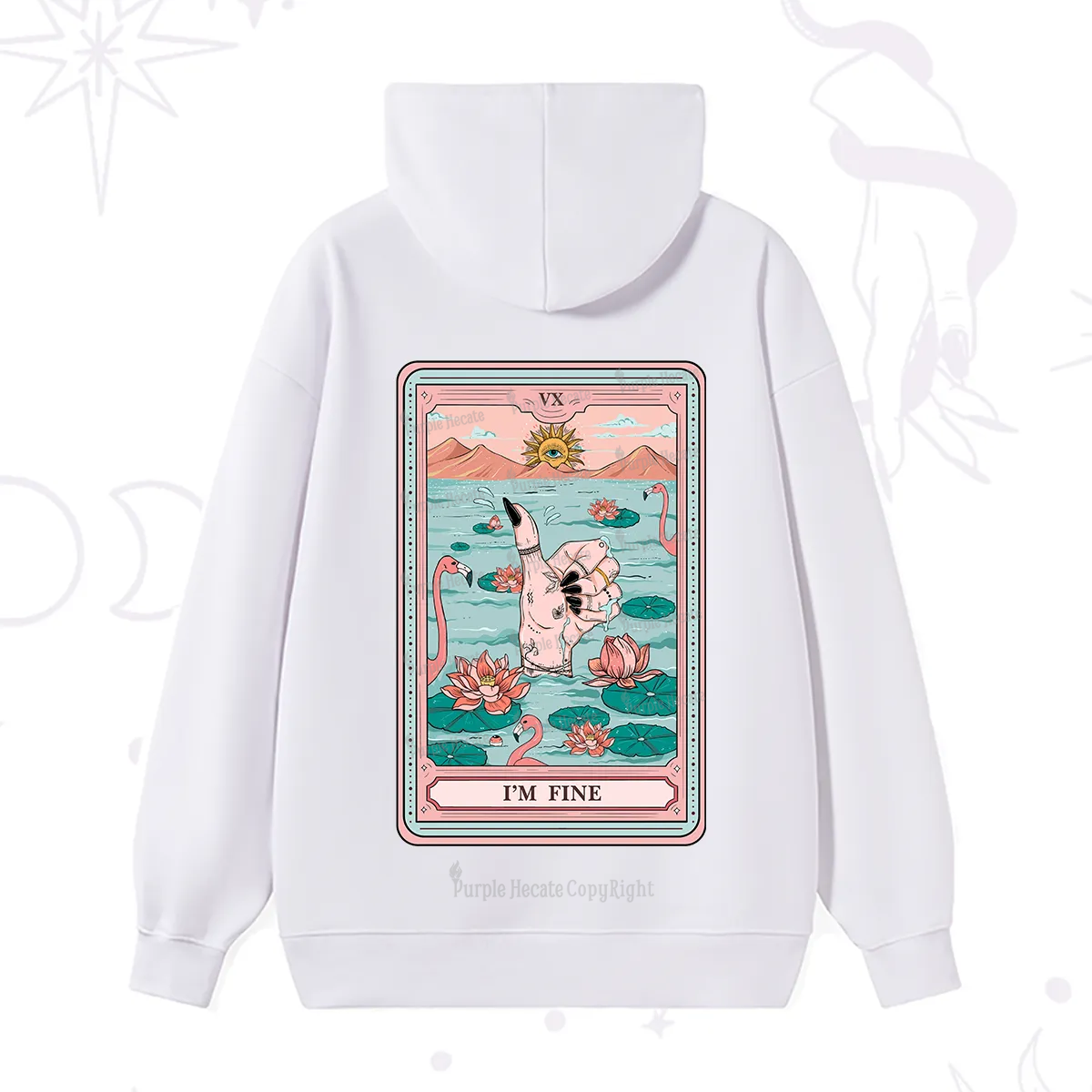 Purplehecate The I'm Fine Tarot Hoodie