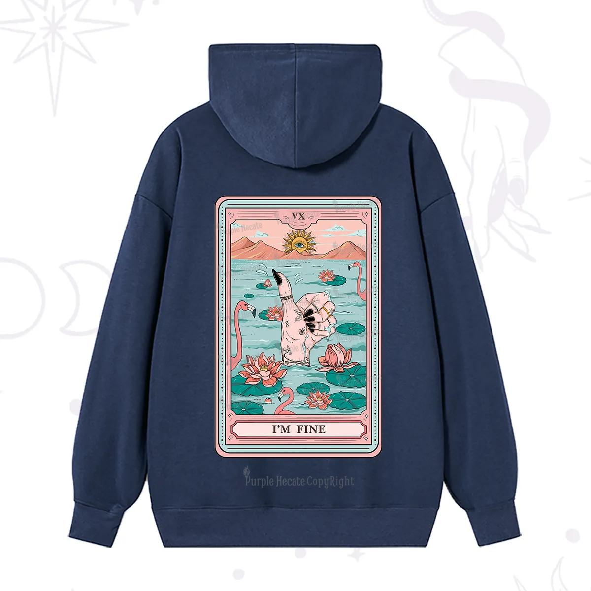 Purplehecate The I'm Fine Tarot Hoodie