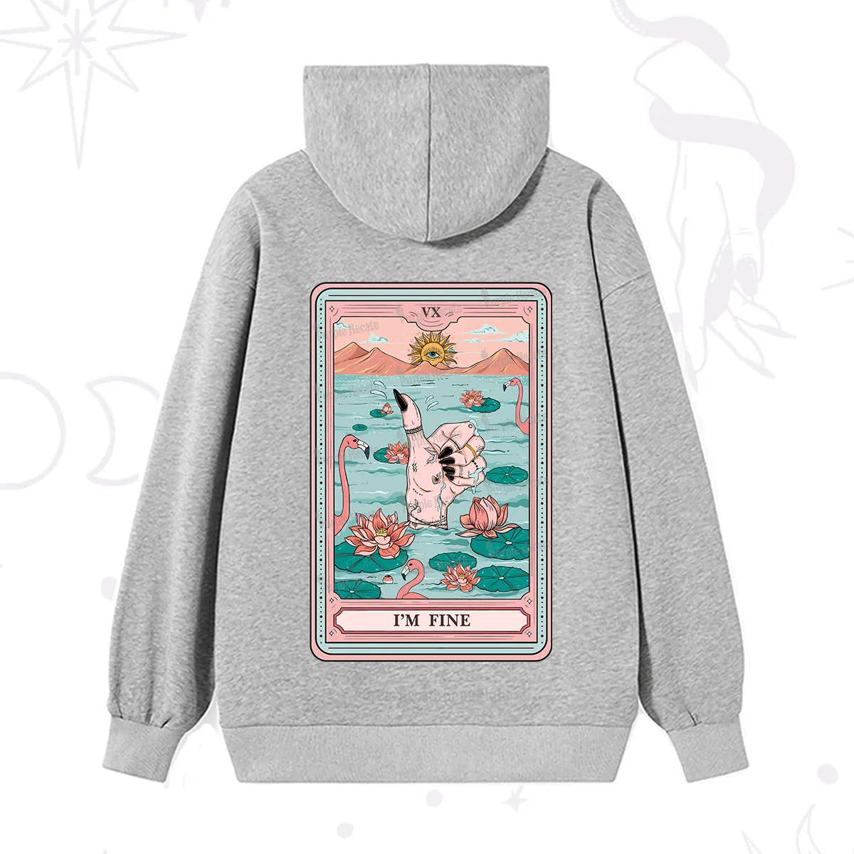 Purplehecate The I'm Fine Tarot Hoodie