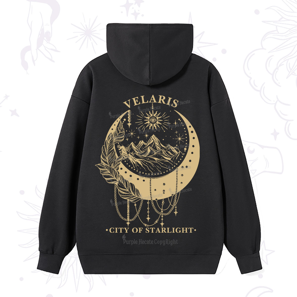 Purplehecate Moonlit Peaks of Starlight Hoodie
